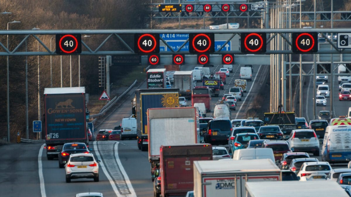 Motorway image - heavy traffic needs roads policing
