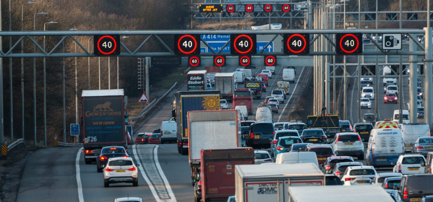 Motorway image - heavy traffic needs roads policing