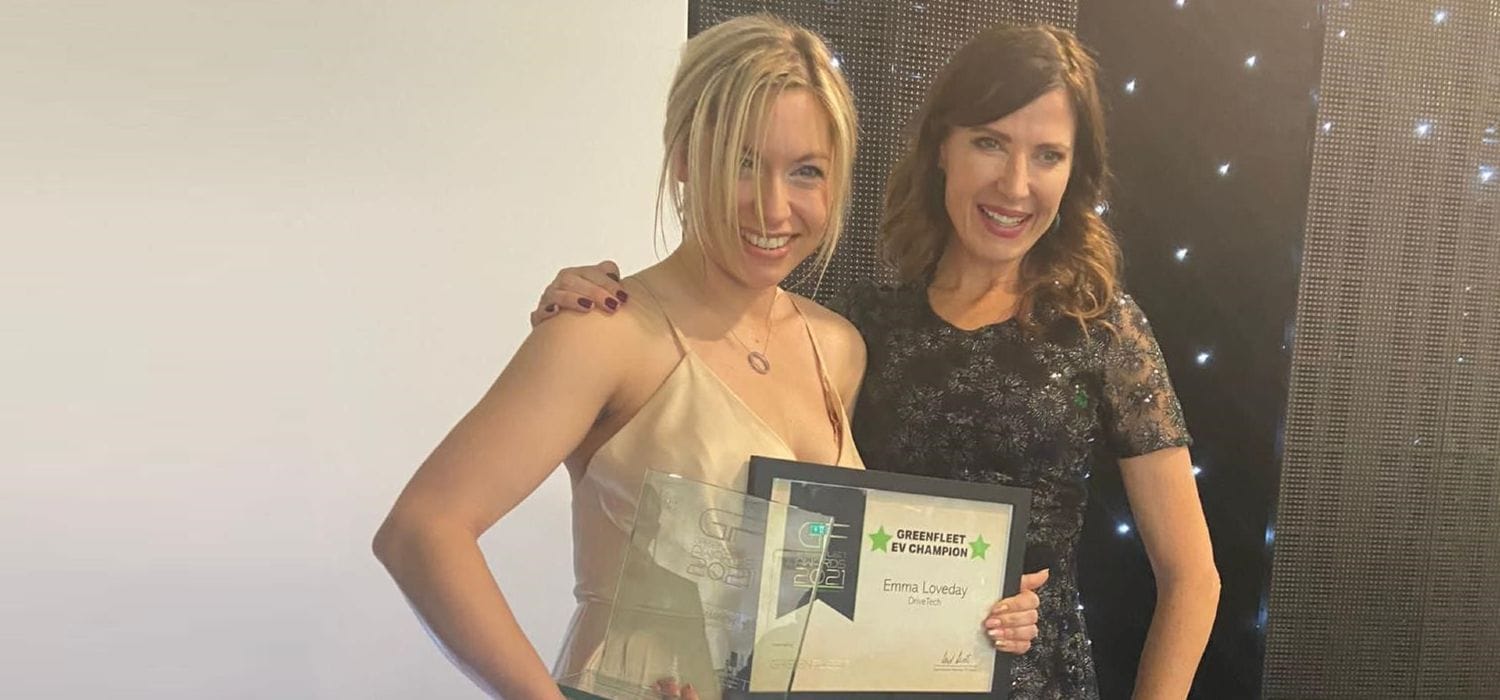 Emma Loveday Drivetech and Ronni Ancona at GreenFleet Awards 2021